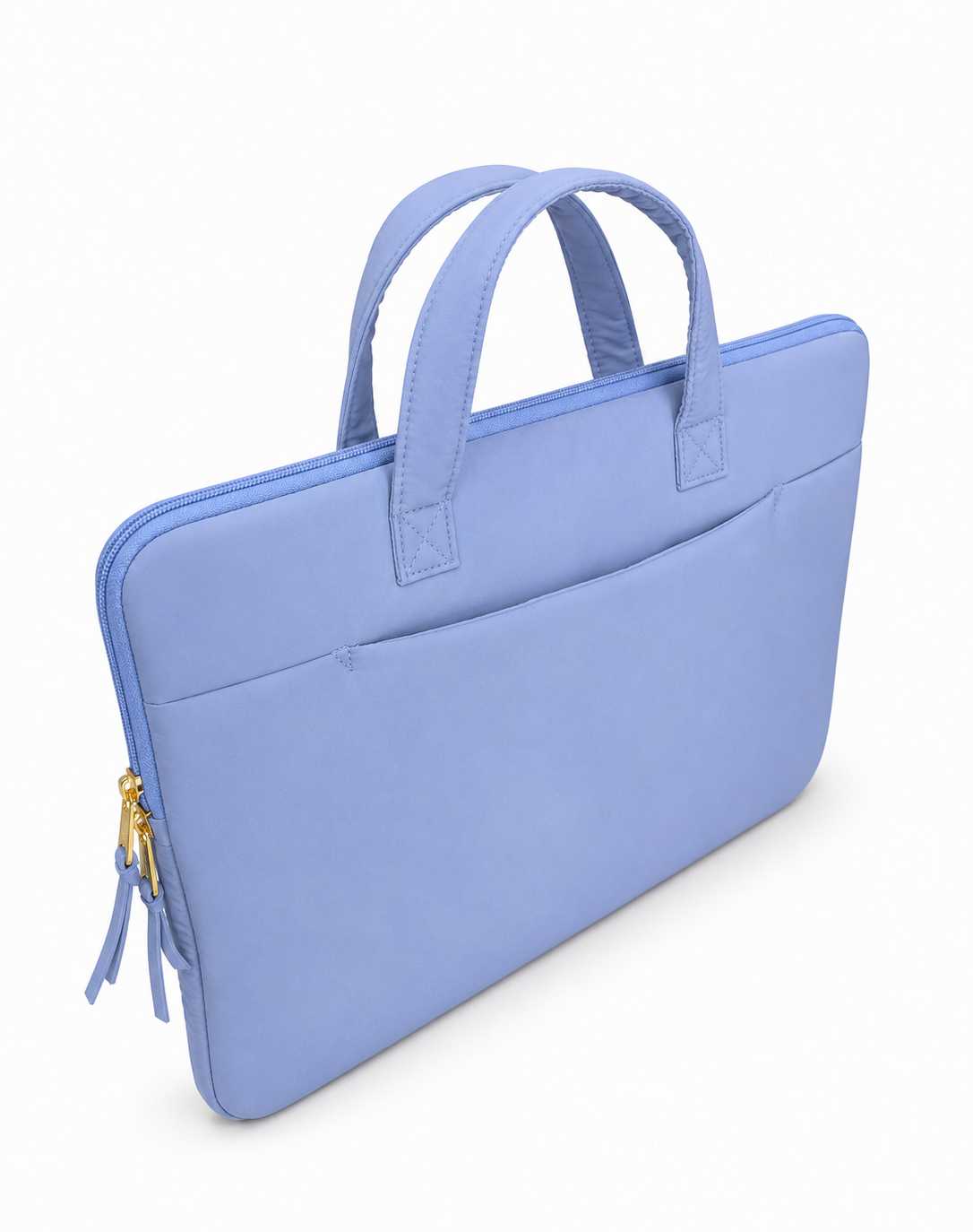 (LTBPELB-PP-LBL) Light Blue Puffer Pineapple Peony Laptop Bag