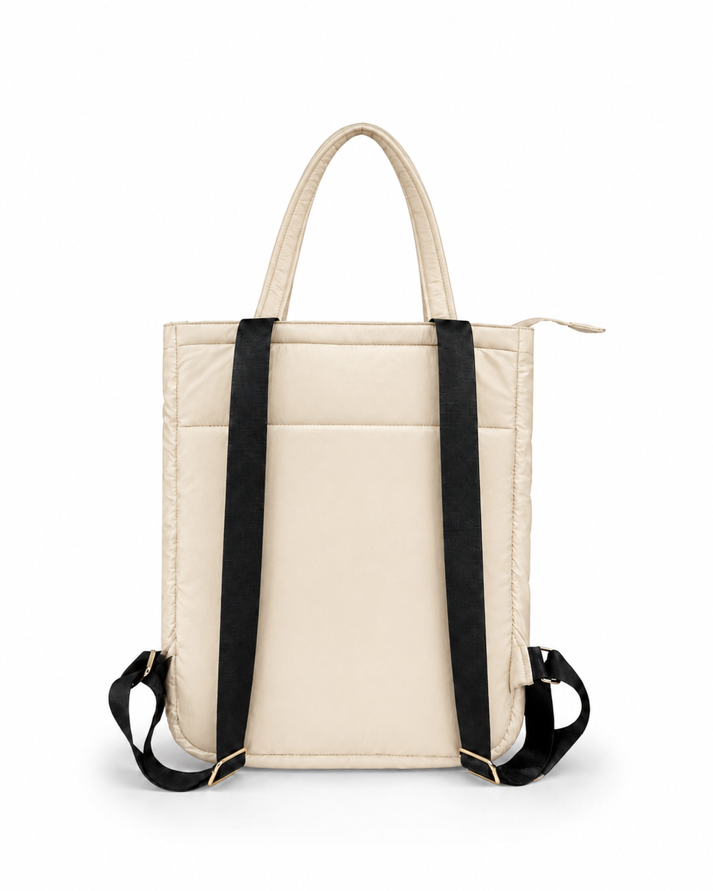 (LTBPELBP-PH-CRM) Cream Puffer Phoenix Embroidery Laptop Backpack