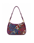 (SHBLSB-ORBLURED-PUR) Blue Red Orchid Purple Leather Shoulder Bag