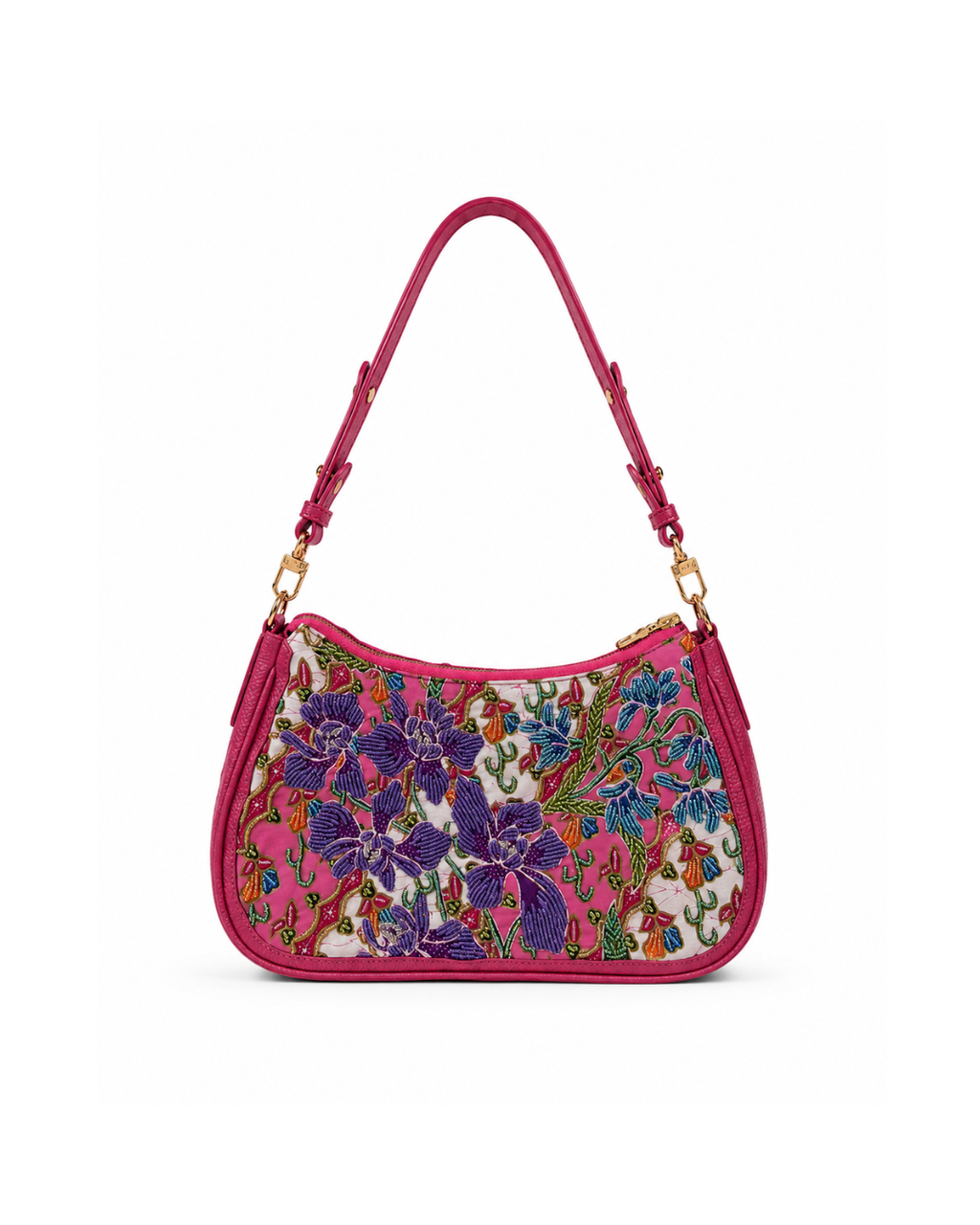 (SHBLSB-ORPURBLU-PNK) Purple Blue Orchid Pink Leather Shoulder Bag
