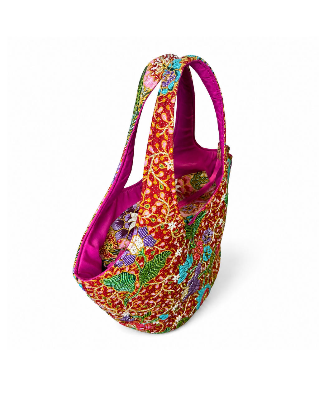 (TTCOTB-PF-PNK) Pink Peony Flower Oval Tote Bag