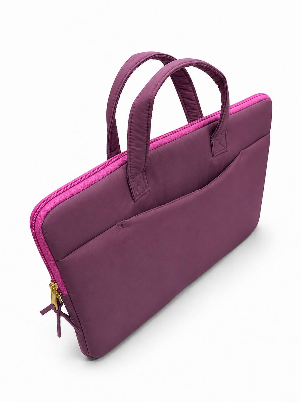 (LTBPELB-PP-PUR) Purple Puffer Pineapple Peony Laptop Bag
