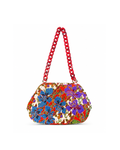 (SHBSRDB-OR-RED) Red Orchid Small Round Doctor Bag