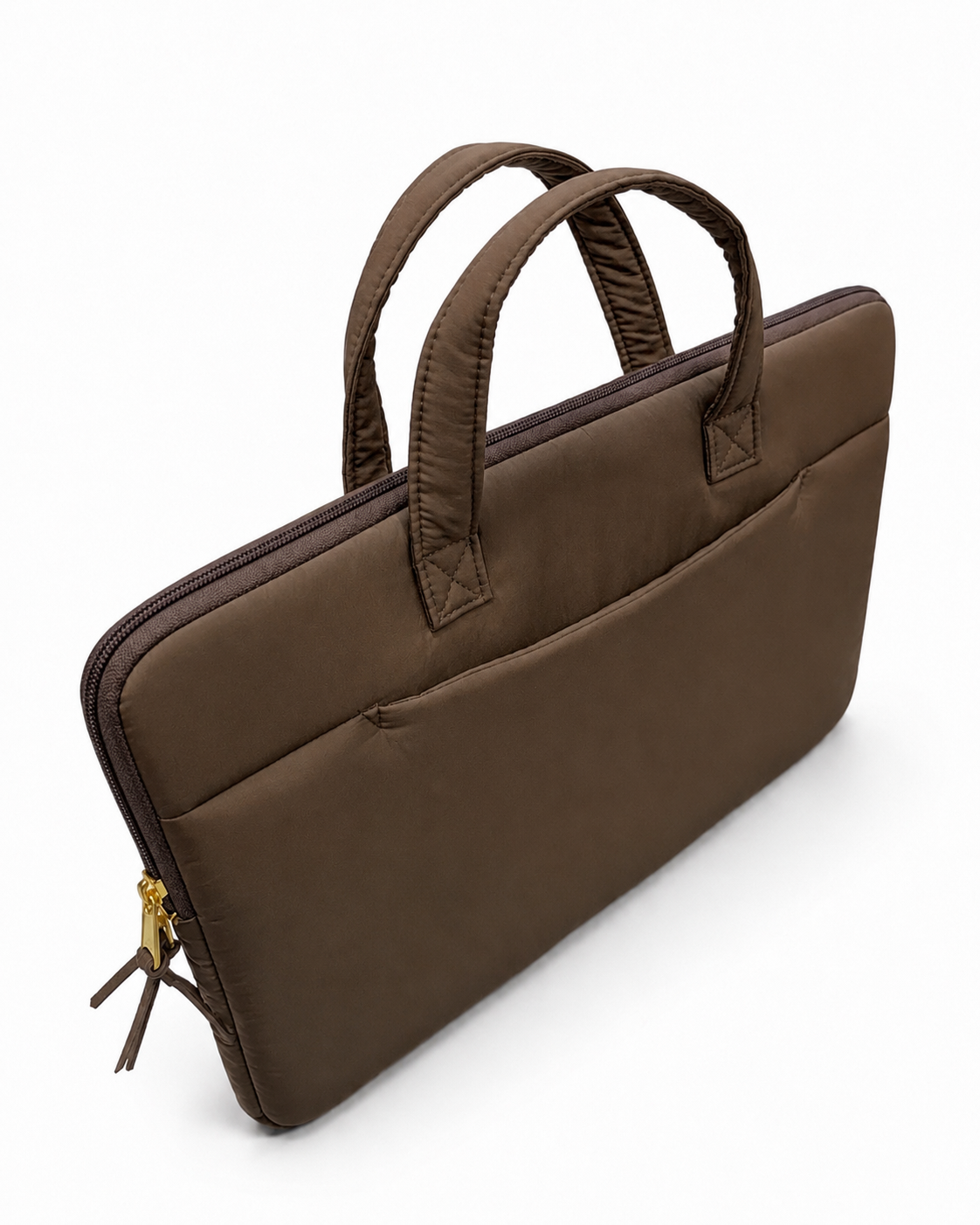 (LTBPELB-PP-BRN) Brown Puffer Pineapple Peony Laptop Bag