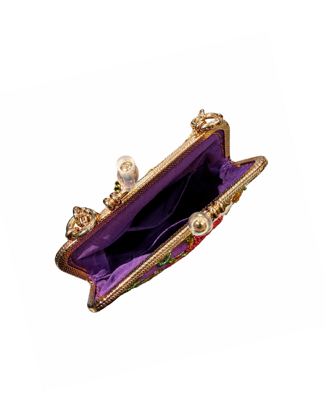 (KSLHP-OR-PUR) Purple Orchid Leather Handphone Kisslock Bag