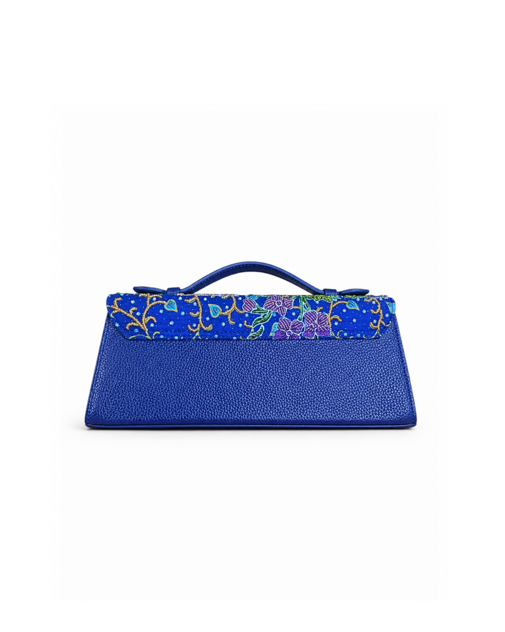 (TTCLTB-OR-BLU) Blue Orchid Leather Trapeze Bag