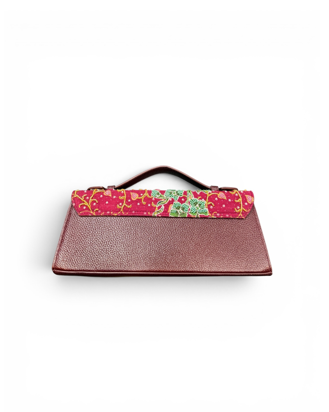 (TTCLTB-OR-MAR) Maroon Orchid Leather Trapeze Bag
