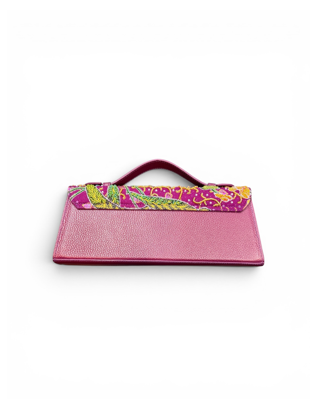 (TTCLTB-OR-PUR) Purple Orchid Leather Trapeze Bag