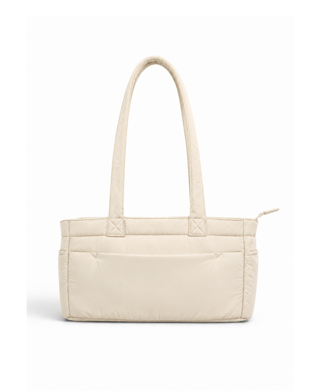 (TTCPEBB-PF-CRM) Cream Puffer Peony Flower Embroidery Boston Bag