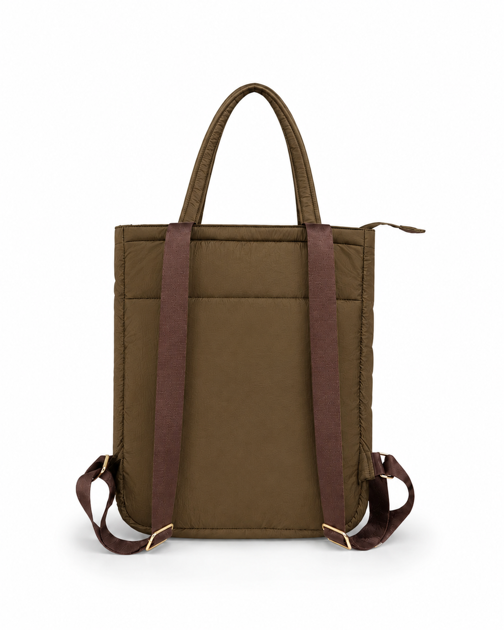 (LTBPELBP-PH-BRN) Brown Puffer Phoenix Embroidery Laptop Backpack