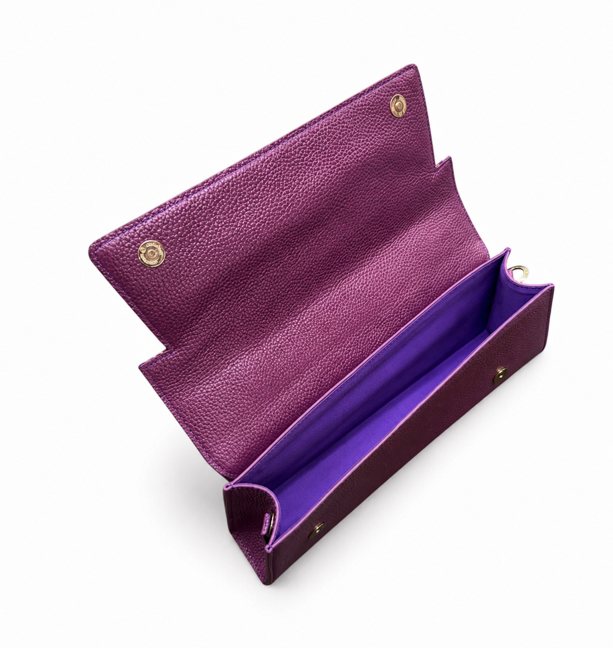 (TTCLTB-ORREDBLU-PUR) Red Blue Orchid Purple Leather Trapeze Bag