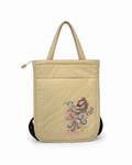 (LTBPELBP-PH-KHK) Khaki Puffer Phoenix Embroidery Laptop Backpack