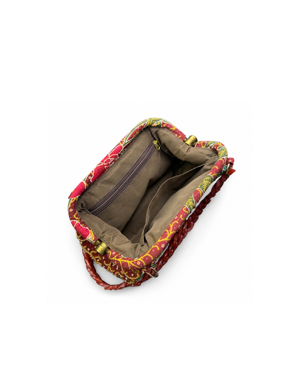 (SHBSRDB-OR-MAR) Maroon Orchid Small Round Doctor Bag