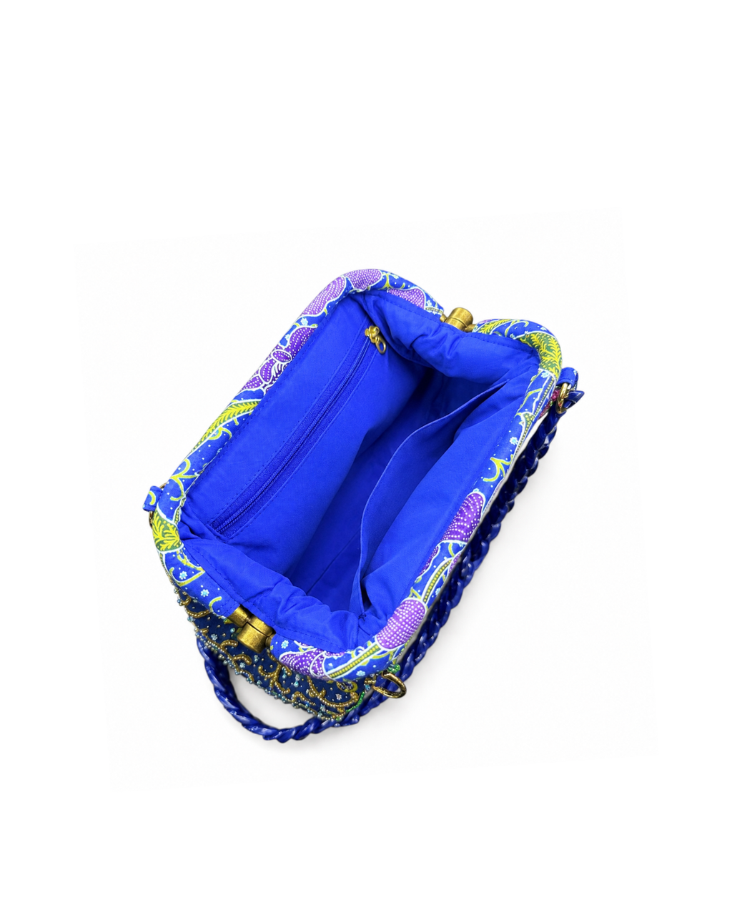 (SHBSRDB-OR-BLU) Blue Orchid Small Round Doctor Bag
