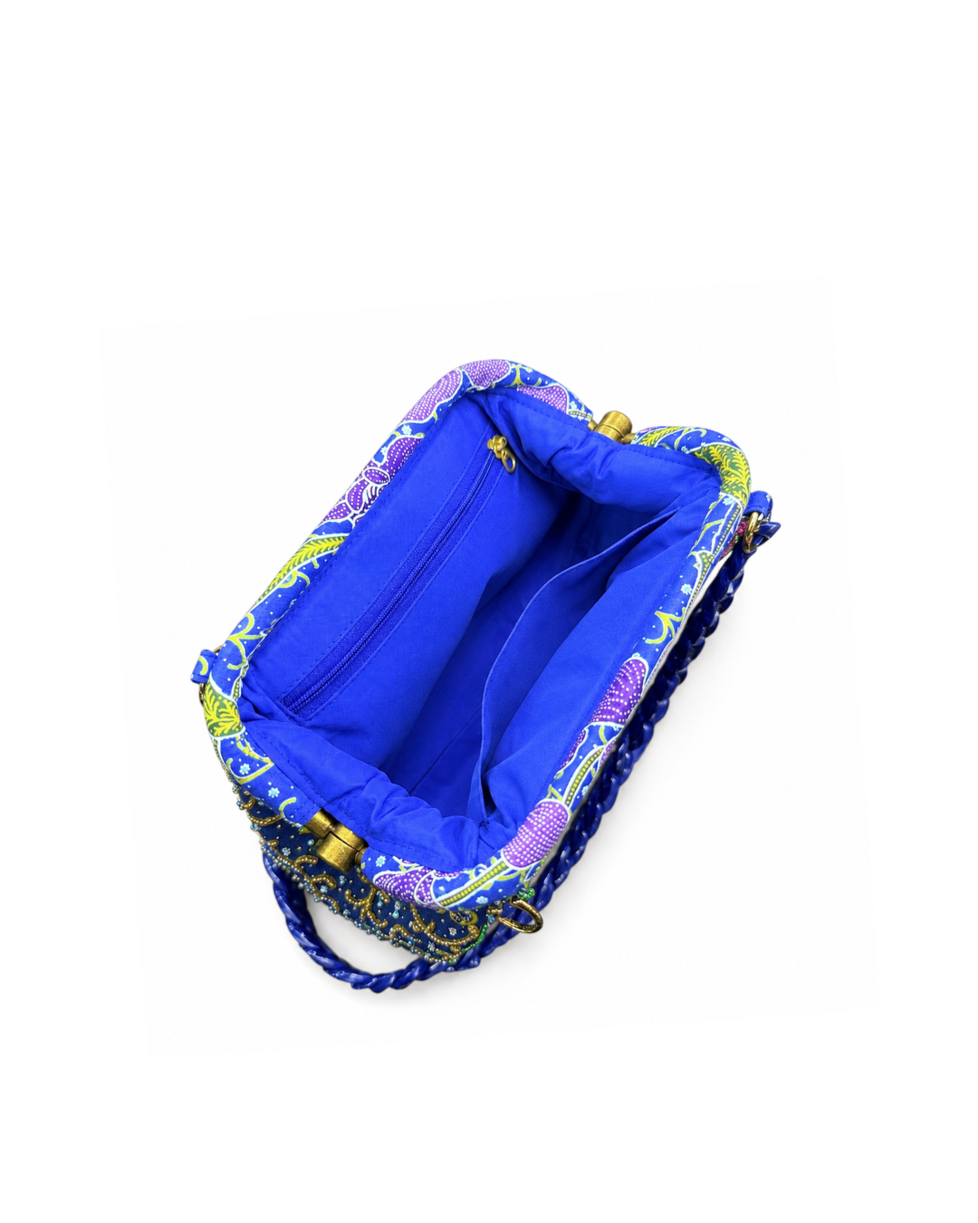 (SHBSRDB-OR-BLU) Blue Orchid Small Round Doctor Bag