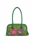 Green Leather Boston Bag