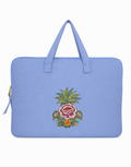 (LTBPELB-PP-LBL) Light Blue Puffer Pineapple Peony Laptop Bag