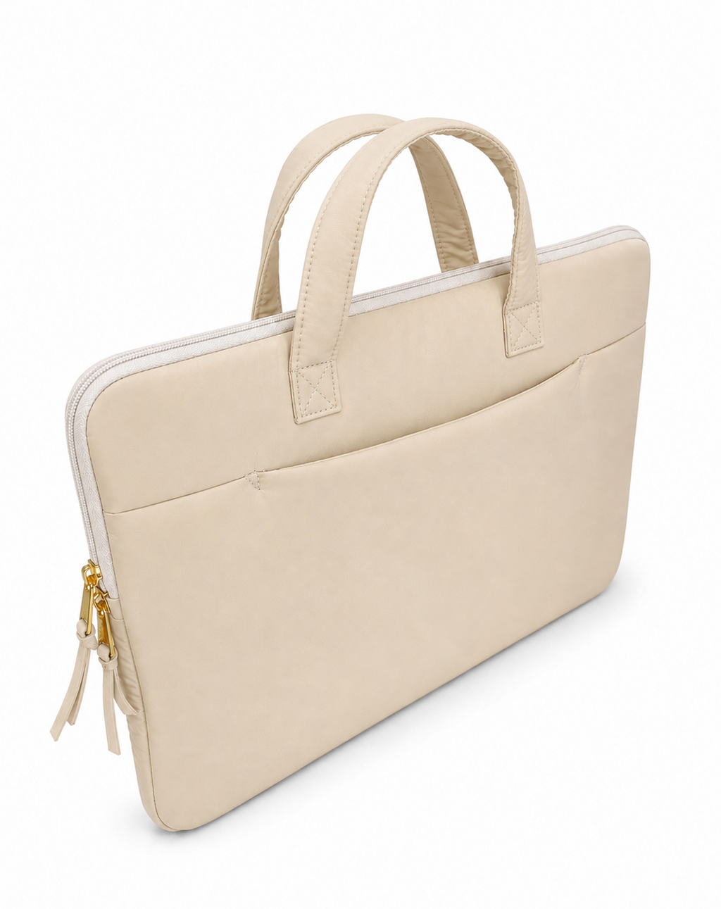 (LTBPELB-PP-CRM) Cream Puffer Pineapple Peony Laptop Bag