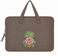 (LTBPELB-PP-BRN) Brown Puffer Pineapple Peony Laptop Bag