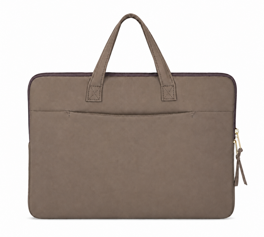(LTBPELB-PP-BRN) Brown Puffer Pineapple Peony Laptop Bag
