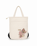(LTBPELBP-PH-CRM) Cream Puffer Phoenix Embroidery Laptop Backpack