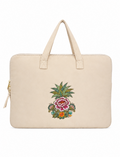 (LTBPELB-PP-CRM) Cream Puffer Pineapple Peony Laptop Bag