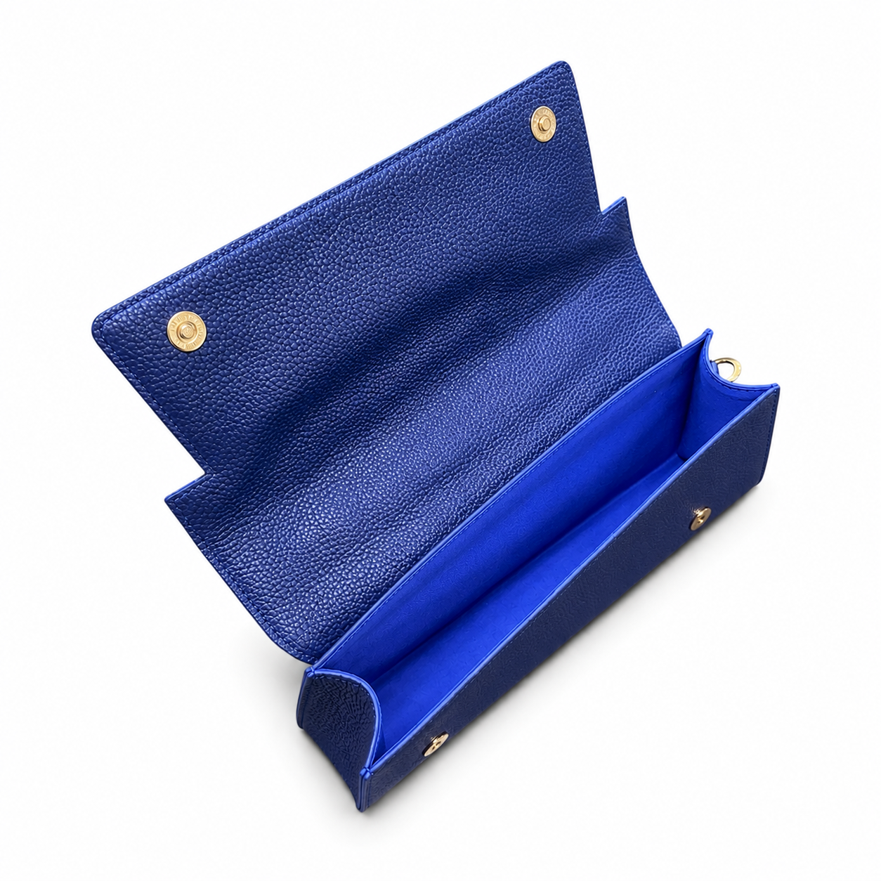 (TTCLTB-ORPNKPUR-BLU) Pink Purple Orchid Blue Leather Trapeze Bag