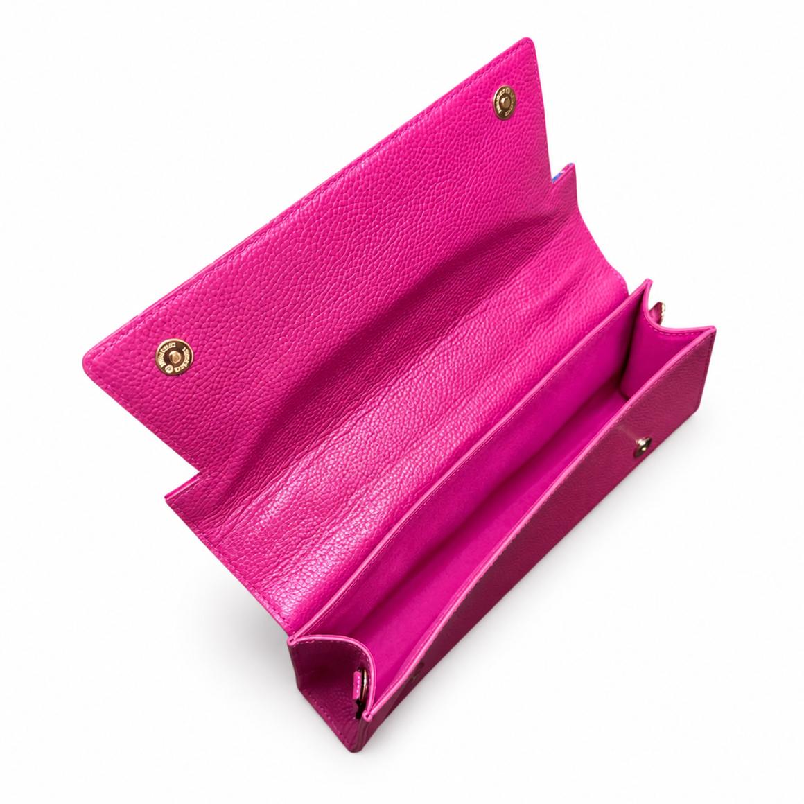 (TTCLTB-ORBLUORG-PNK) Blue Orange Orchid Pink Leather Trapeze Bag