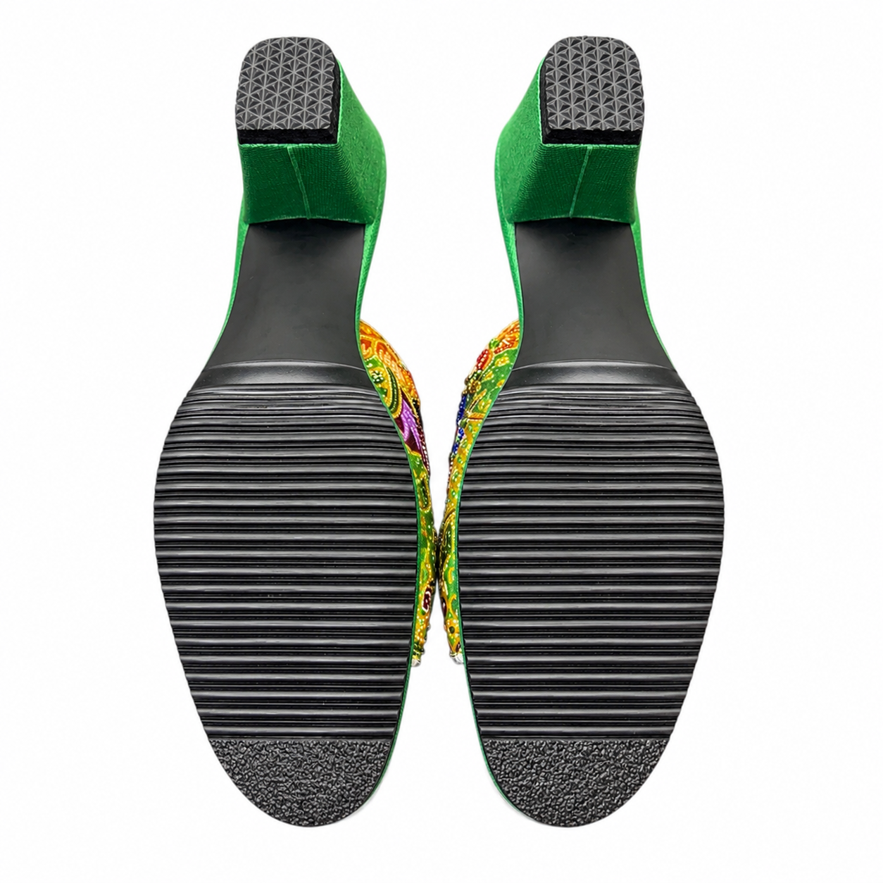 (HG-FLOG) Green Heels - Green Beaded Flower