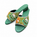 (FG-FLOG) Green Flats - Green Beaded Flower