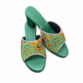 (HG-FLOG) Green Heels - Green Beaded Flower