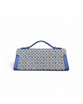 (TTCLTB-BLU-CC) Blue Leather Trapeze Bag Chinese Coin
