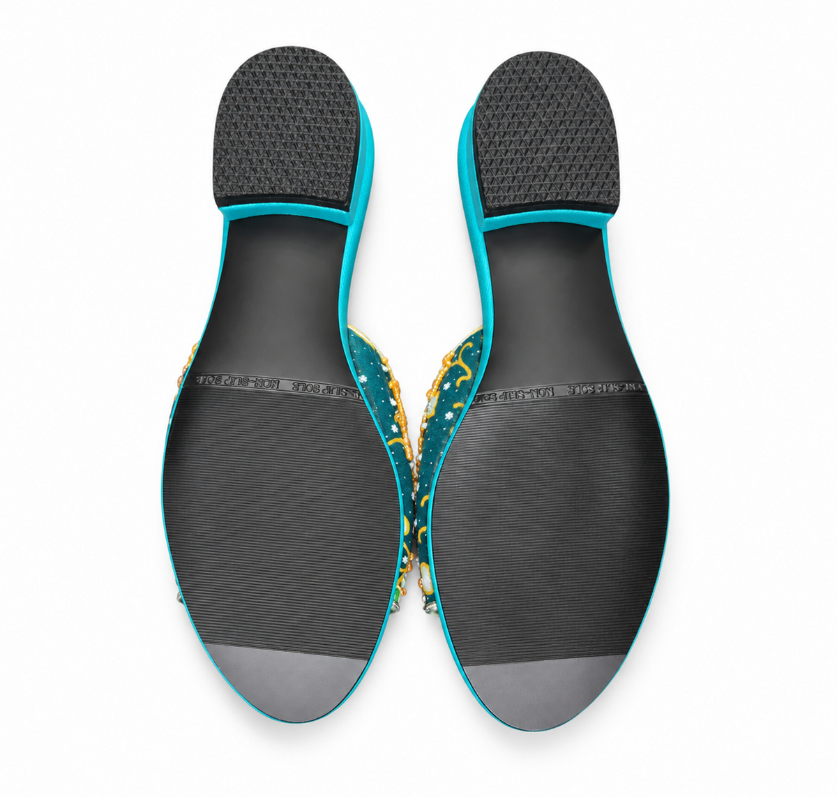 (FTUR-ORPUR) Turquoise Flats - Purple Beaded Orchid