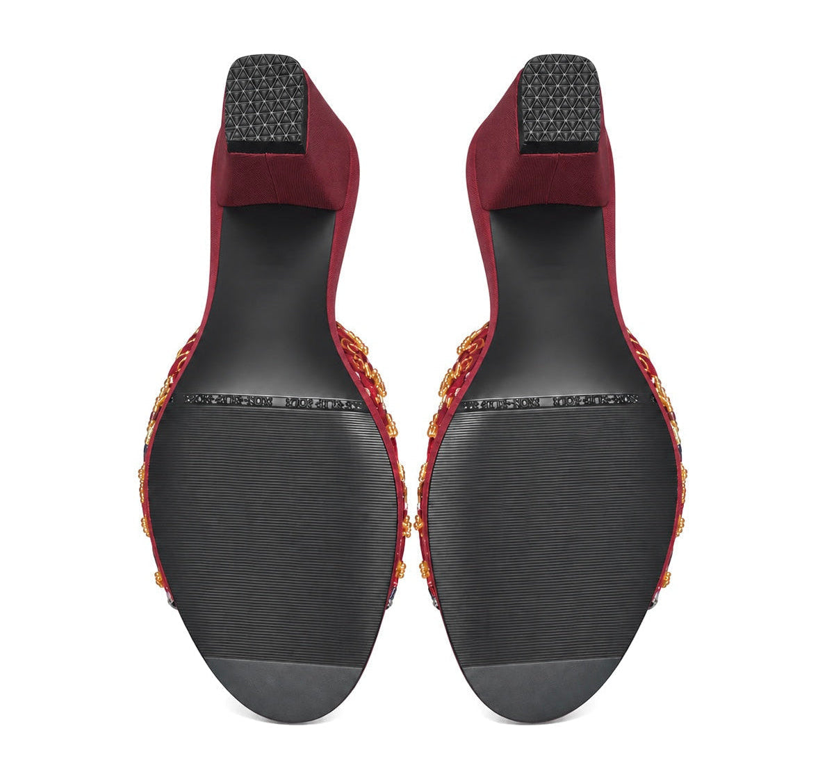 (HMAR-ORPUR) Maroon Heels - Purple Beaded Orchid