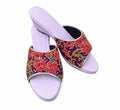(WPUR-ORRED) Purple Wedges - Red Beaded Orchid