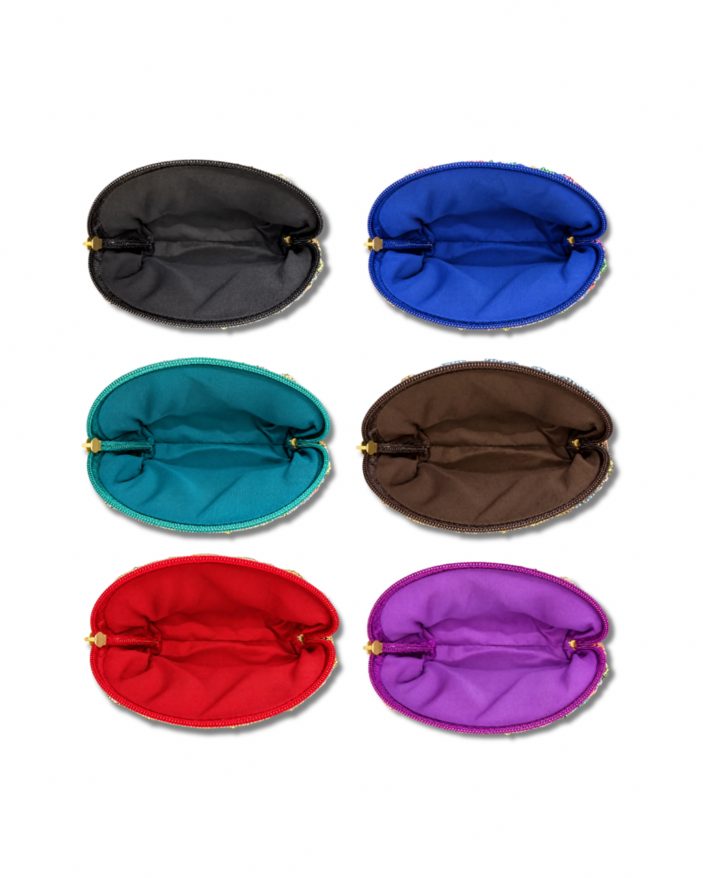 Orchid Fan-Shape Coin Pouch