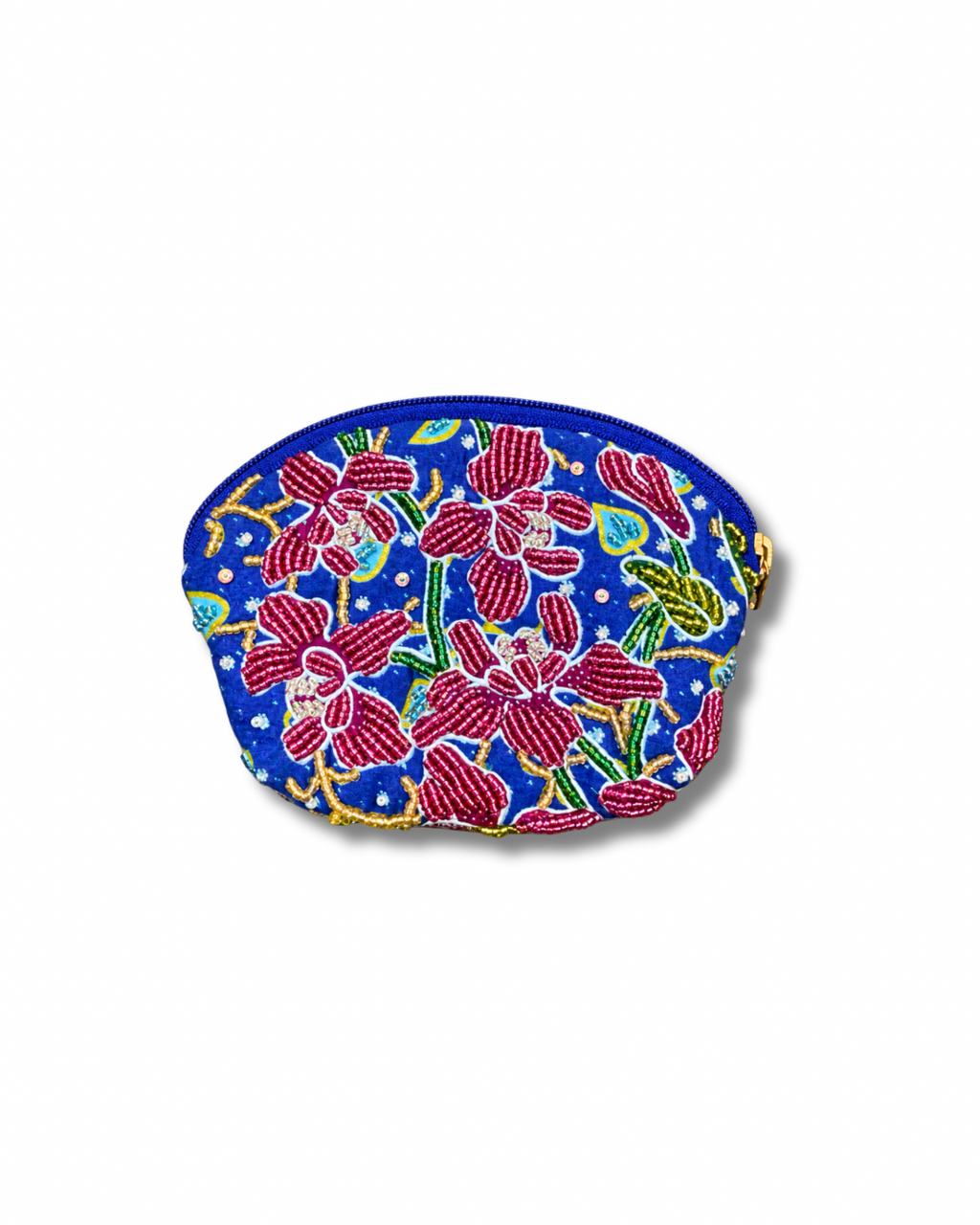 Orchid Fan-Shape Coin Pouch