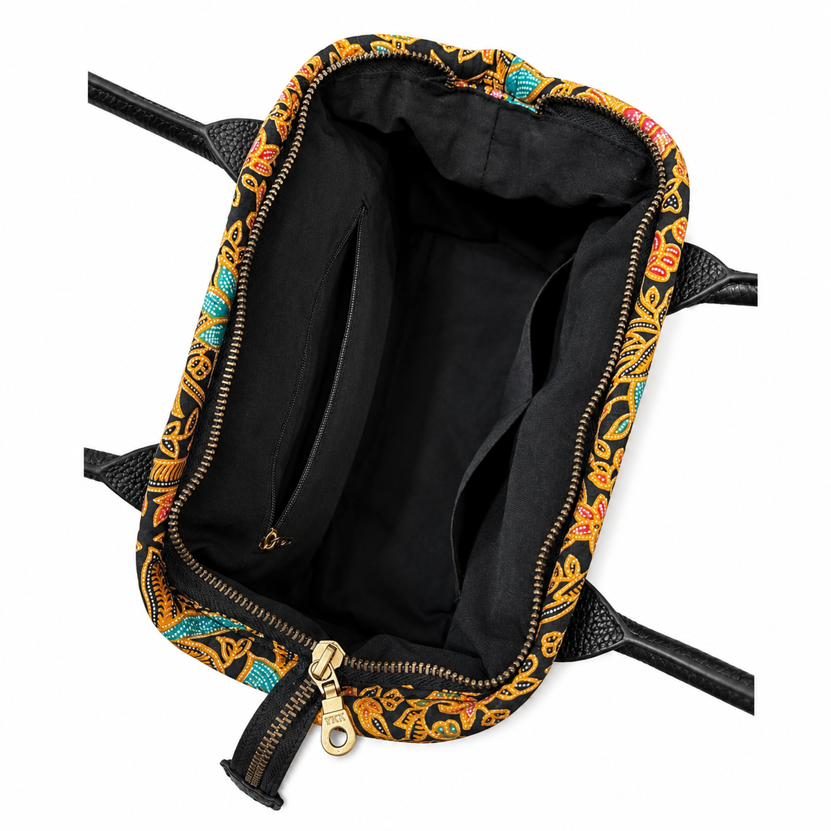 (SHBLDB-BLK-MP) Black Leather Doctor Bag Mini Peony