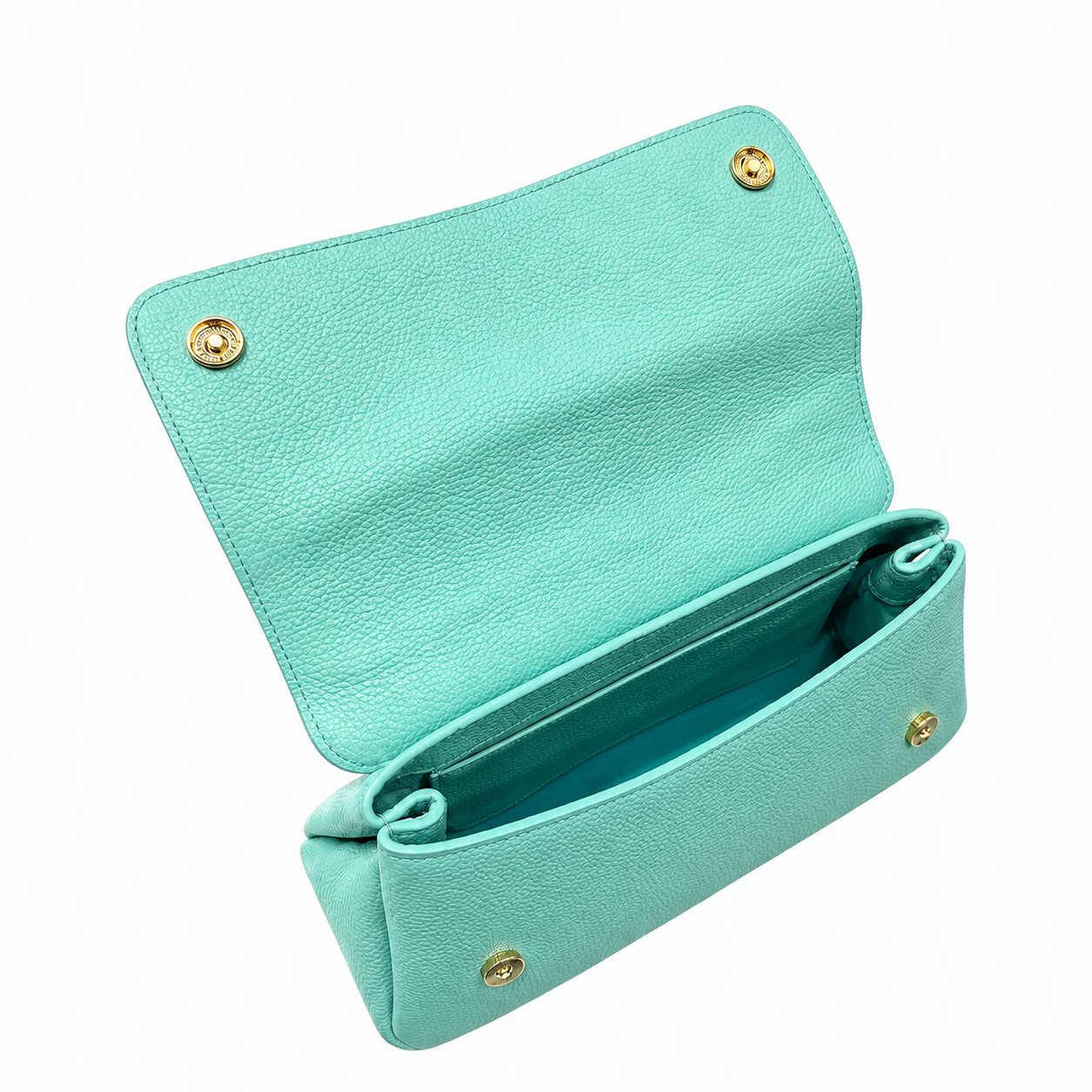 (CBLGB-PFTURPUR-TUR) Turquoise Purple Peony Flower Turquoise Leather Gusset Shoulder & Crossbody Bag