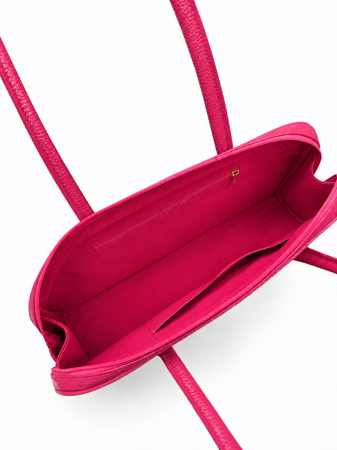 (TTCLBB-PF-PNK) Pink Flower Leather Boston Bag