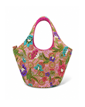 (TTCOTB-PNK-PF) Pink Oval Tote Bag Peony Flower