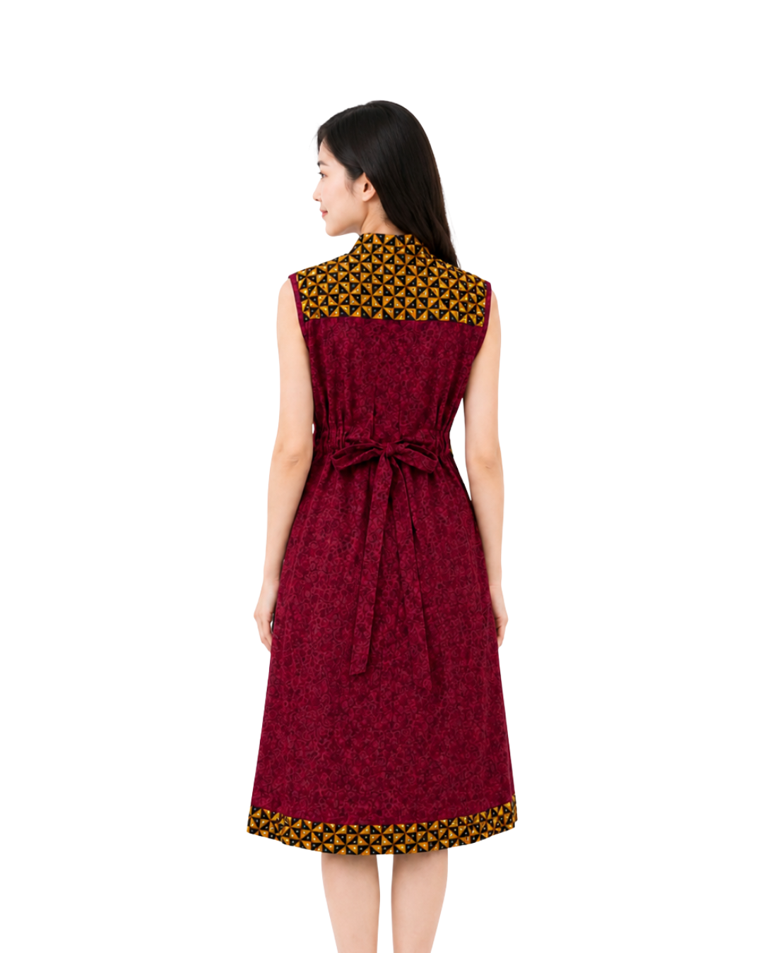 (DCD-ORPURBLUORG-MAR) Purple Blue Orange Orchid Maroon Cheongsam Dress