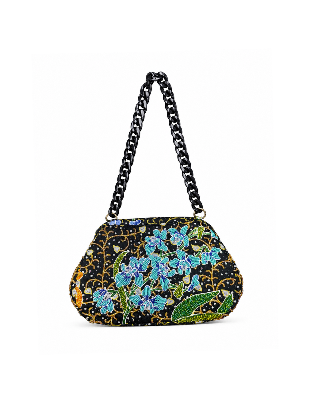 (SHBSRDB-OR-BLK) Black Orchid Small Round Doctor Bag