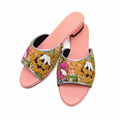 (FPE-FLOY) Peach Flats - Yellow Beaded Flower