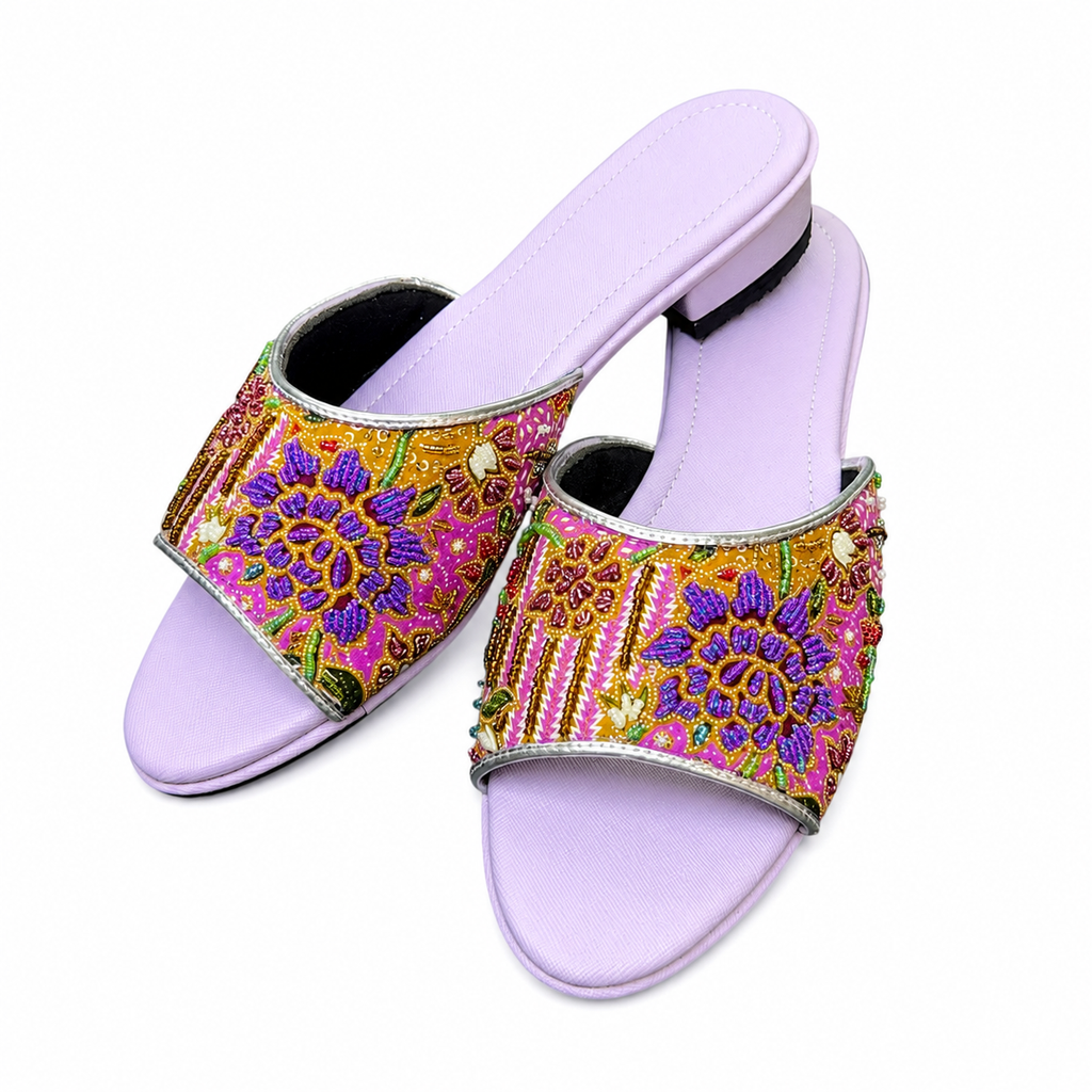 (FPU-PLOPU) Purple Flats - Purple Beaded Flower
