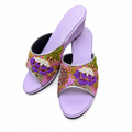 (WPU-FLOPU) Purple Wedges - Purple Beaded Flower