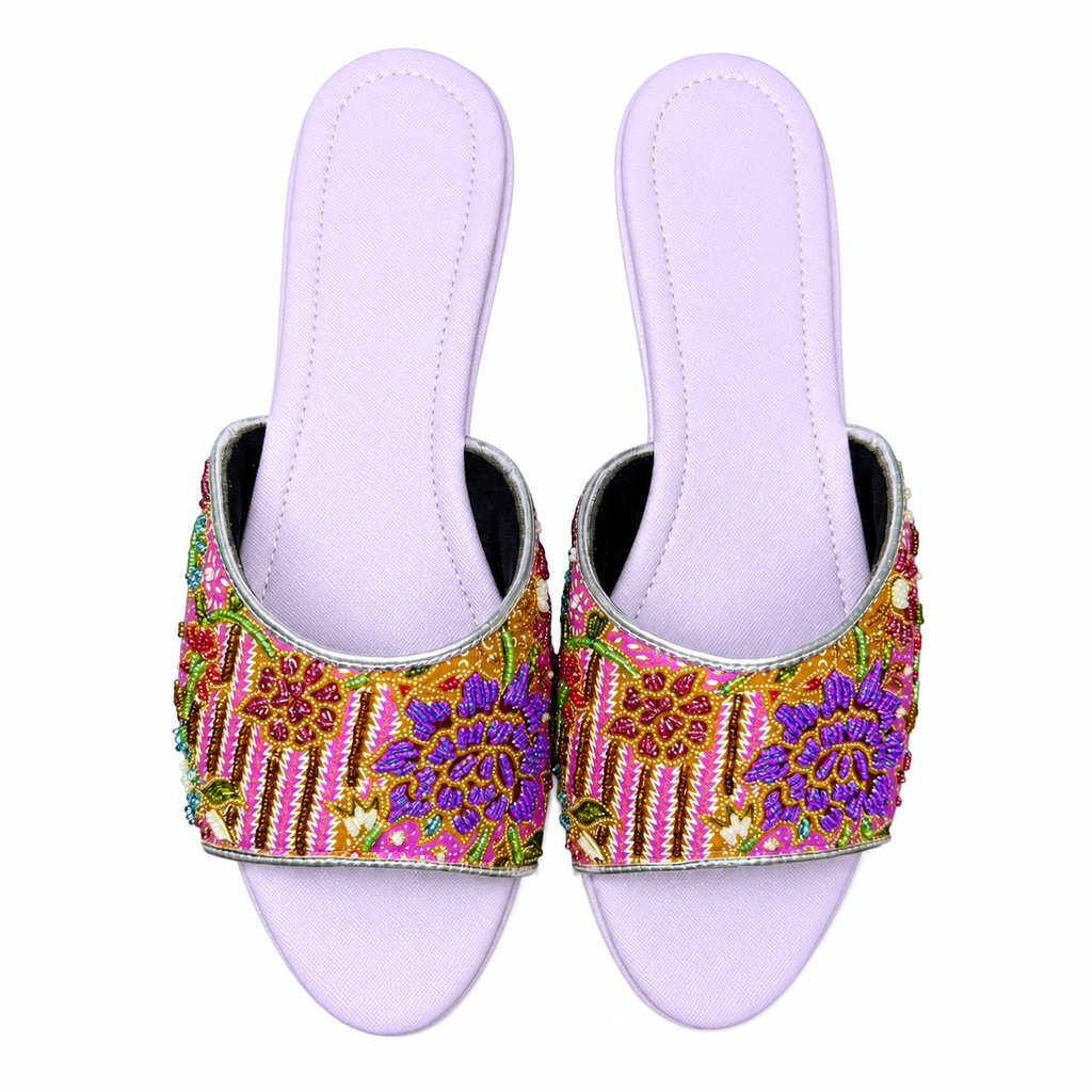 (FPU-PLOPU) Purple Flats - Purple Beaded Flower