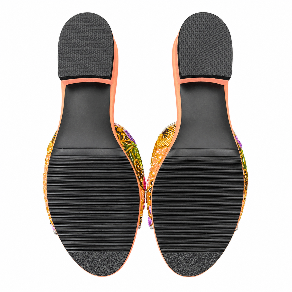 (FPCH-FLOPNK) Peach Flats - Pink Beaded Flower